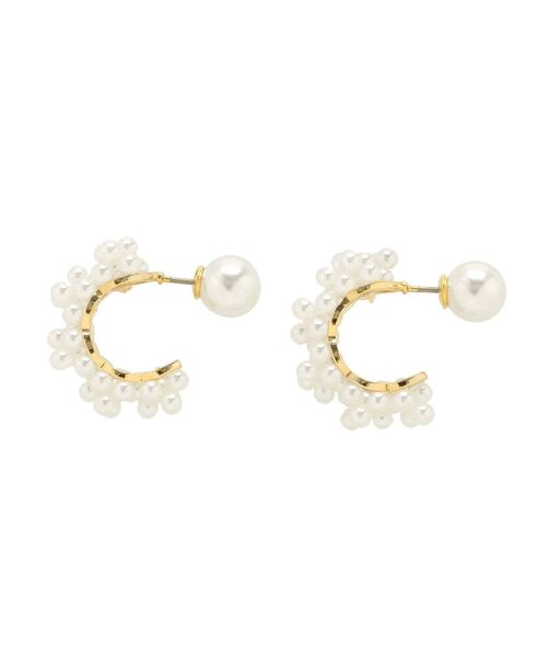 LAGUNAMOON（ラグナムーン）の「LADYメニーフェイクパールラウンドピアス（ピアス（両耳用）・レディース・アイボリー・FREE）」の2枚目の写真