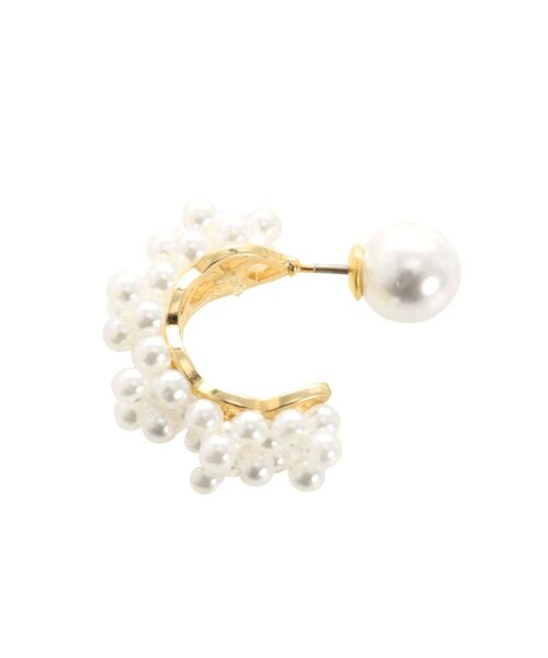 LAGUNAMOON（ラグナムーン）の「LADYメニーフェイクパールラウンドピアス（ピアス（両耳用）・レディース・アイボリー・FREE）」の7枚目の写真