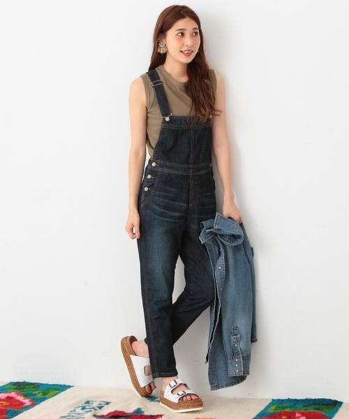 Another Edition（アナザーエディション）の「デニムオーバーオール/AEBC DNM OVERALL（サロペット/オーバーオール・レディース・ブラック/コバルトブルー・MEDIUM/SMALL）」の9枚目の写真