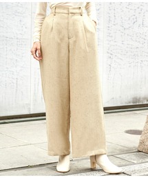 ツイードタックワイドパンツ