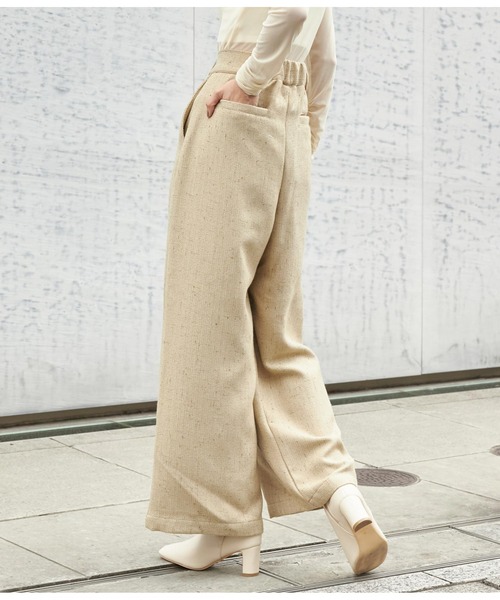 Settimissimo（セッティミッシモ）の「ツイードタックワイドパンツ（その他パンツ・レディース・ブラック/ベージュ・FREE）」の11枚目の写真