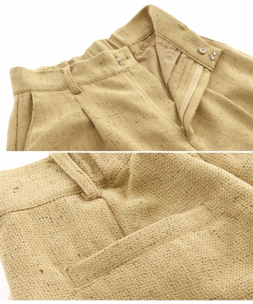 Settimissimo（セッティミッシモ）の「ツイードタックワイドパンツ（その他パンツ・レディース・ブラック/ベージュ・FREE）」の20枚目の写真