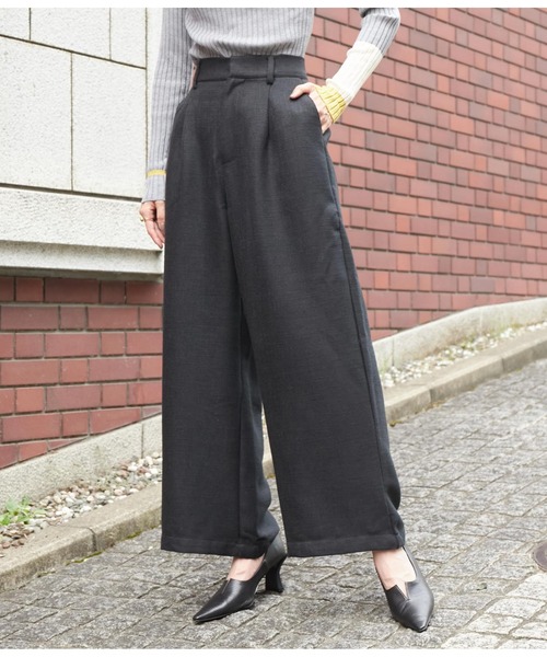 Settimissimo（セッティミッシモ）の「ツイードタックワイドパンツ（その他パンツ・レディース・ブラック/ベージュ・FREE）」の3枚目の写真