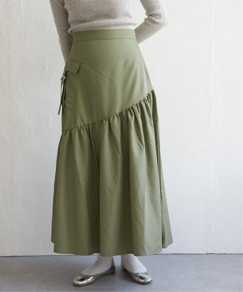 VENCEEXCHANGE（ヴァンスエクスチェンジ）の「ナイロンティアードミリタリースカート（スカート・レディース・チャコールグレー/ブラック/グリーン・FREE）」の3枚目の写真