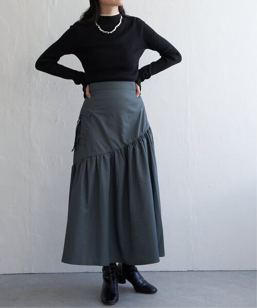 VENCEEXCHANGE（ヴァンスエクスチェンジ）の「ナイロンティアードミリタリースカート（スカート・レディース・チャコールグレー/ブラック/グリーン・FREE）」の8枚目の写真