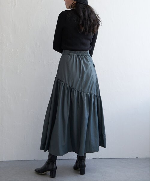VENCEEXCHANGE（ヴァンスエクスチェンジ）の「ナイロンティアードミリタリースカート（スカート・レディース・チャコールグレー/ブラック/グリーン・FREE）」の10枚目の写真