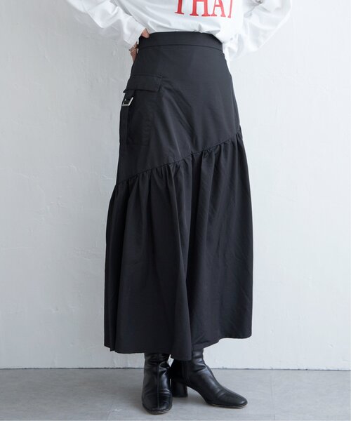 VENCEEXCHANGE（ヴァンスエクスチェンジ）の「ナイロンティアードミリタリースカート（スカート・レディース・チャコールグレー/ブラック/グリーン・FREE）」の12枚目の写真