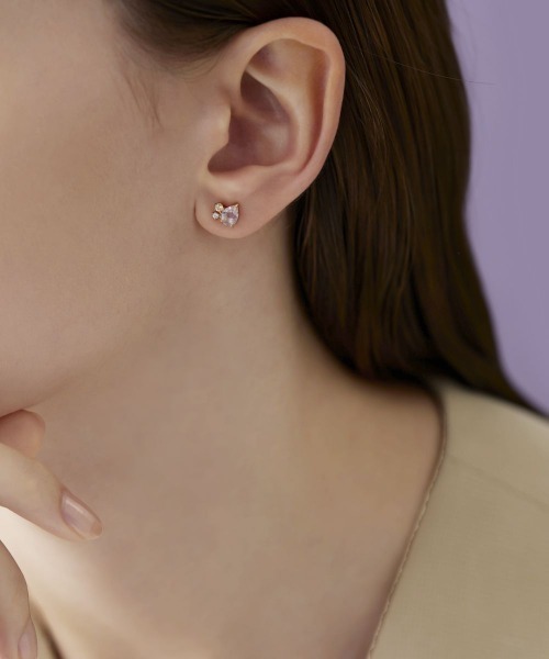 4℃(ヨンドシー)の「【Autumn Collection】シルバー イヤーカフ&ピアスセット(ピアス(両耳用)・レディース・イエローゴールド・FREE)」の7枚目の写真