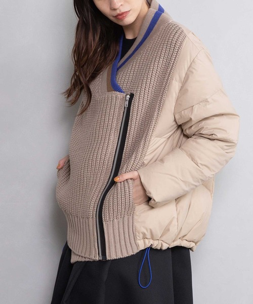 MARECHAL TERRE（マルシャルテル）の「カーディガンダウン（ダウンジャケット/コート・レディース・アイボリー/ベージュ/ブラック/ネイビー・MEDIUM）」の9枚目の写真