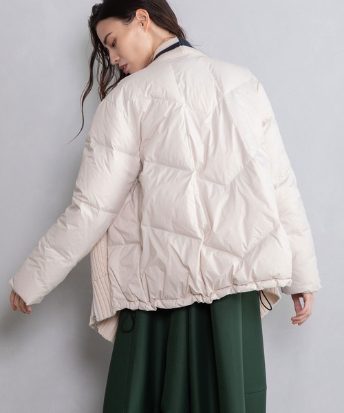 MARECHAL TERRE（マルシャルテル）の「カーディガンダウン（ダウンジャケット/コート・レディース・アイボリー/ベージュ/ブラック/ネイビー・MEDIUM）」の18枚目の写真