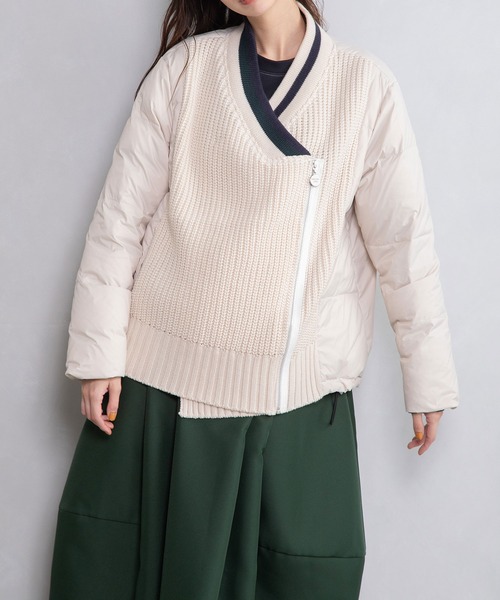 MARECHAL TERRE（マルシャルテル）の「カーディガンダウン（ダウンジャケット/コート・レディース・アイボリー/ベージュ/ブラック/ネイビー・MEDIUM）」の19枚目の写真