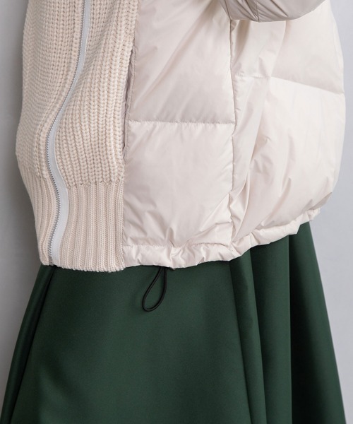 MARECHAL TERRE（マルシャルテル）の「カーディガンダウン（ダウンジャケット/コート・レディース・アイボリー/ベージュ/ブラック/ネイビー・MEDIUM）」の22枚目の写真