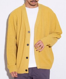 【GLOSTER/グロスター】カラーブークレカーディガン ドロップショルダー