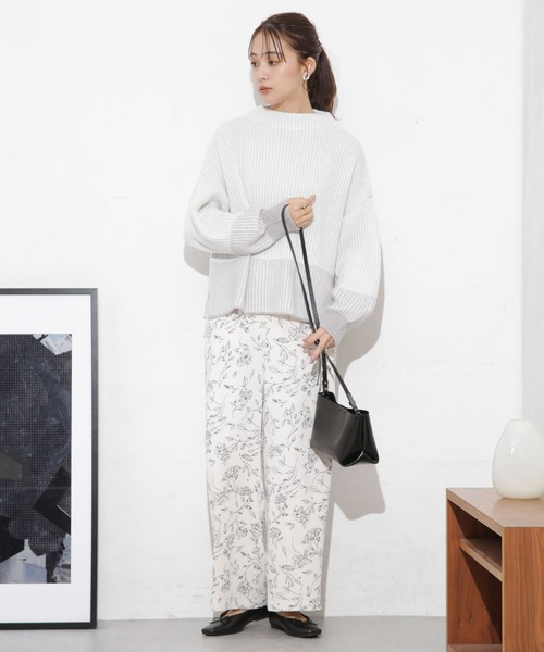 NANO universe（ナノユニバース）の「シャドーストライプ ニット