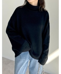 Re:EDIT | [辻元舞さん着用]ハイネックアルパカタッチ起毛ニットプルオーバー(ニット/セーター)