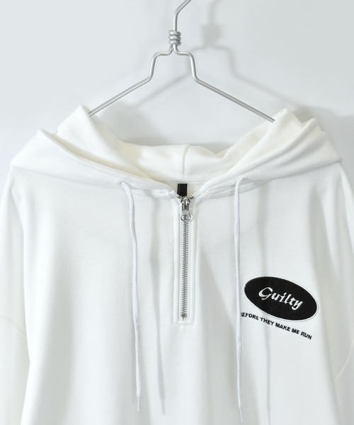 セール】ビッグシルエット ハーフジップ スウェット プルオーバー