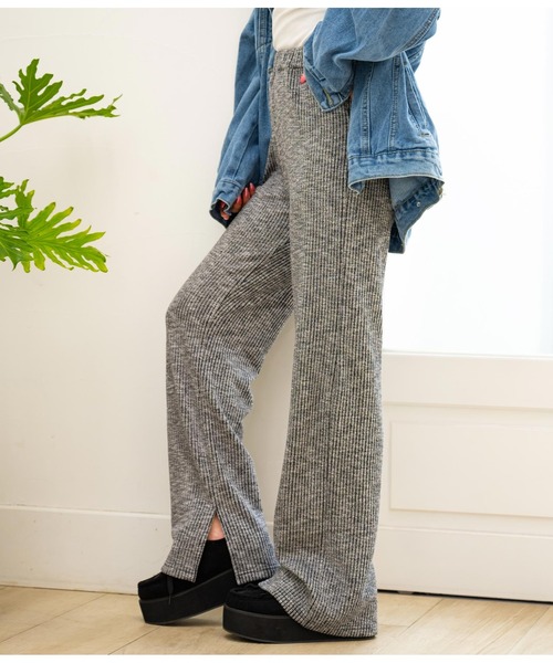 anap mimpi（アナップミンピ）の「杢ニットソーユッタリストレートリブパンツ（その他パンツ・レディース・ベージュ/ラベンダー/ブラック・FREE）」の19枚目の写真