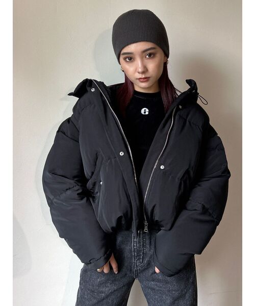 EMODA（エモダ）の「2WAYオーバーフードダウン（ブルゾン・レディース・その他/アイボリー/ブラック/グレー・FREE）」の19枚目の写真