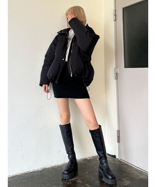 EMODA（エモダ）の「2WAYオーバーフードダウン（ブルゾン・レディース・その他/アイボリー/ブラック/グレー・FREE）」の13枚目の写真