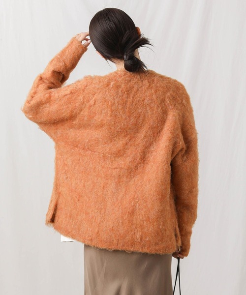 Gready Brilliant（グレディブリリアン）の「Ｖネックシャギーカーディガン（カーディガン/ボレロ・レディース・オレンジ/チャコールグレー/ライトベージュ・FREE）」の16枚目の写真