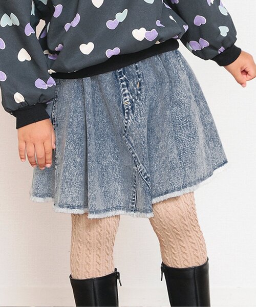 BREEZE（ブリーズ）の「切替デニムスカート（スカート・キッズ・ブルー/サックスブルー・120/100/140）」の2枚目の写真