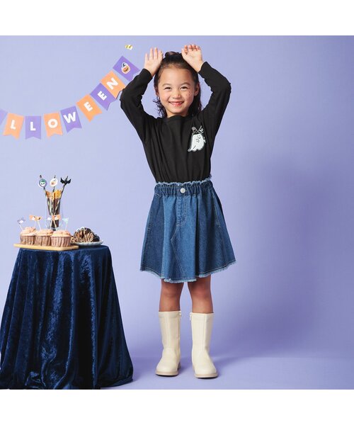 BREEZE（ブリーズ）の「切替デニムスカート（スカート・キッズ・ブルー/サックスブルー・120/100/140）」の3枚目の写真