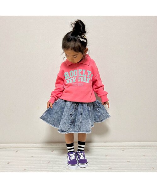 BREEZE（ブリーズ）の「切替デニムスカート（スカート・キッズ・ブルー/サックスブルー・120/100/140）」の8枚目の写真