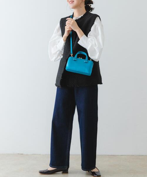 RODE SKO(ロデスコ)の「サテンお財布ミニショルダーバッグ(ショルダーバッグ・レディース・ブルー/ブラック・ONE)」の12枚目の写真