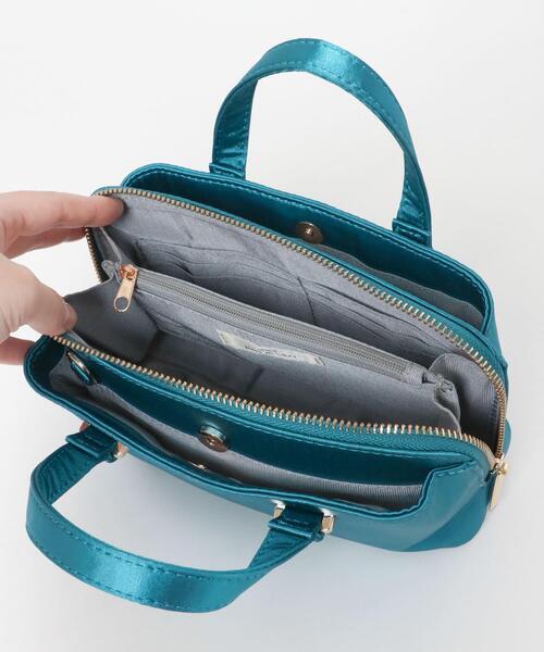 RODE SKO(ロデスコ)の「サテンお財布ミニショルダーバッグ(ショルダーバッグ・レディース・ブルー/ブラック・ONE)」の11枚目の写真