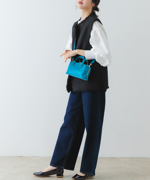 RODE SKO(ロデスコ)の「サテンお財布ミニショルダーバッグ(ショルダーバッグ・レディース・ブルー/ブラック・ONE)」の20枚目の写真