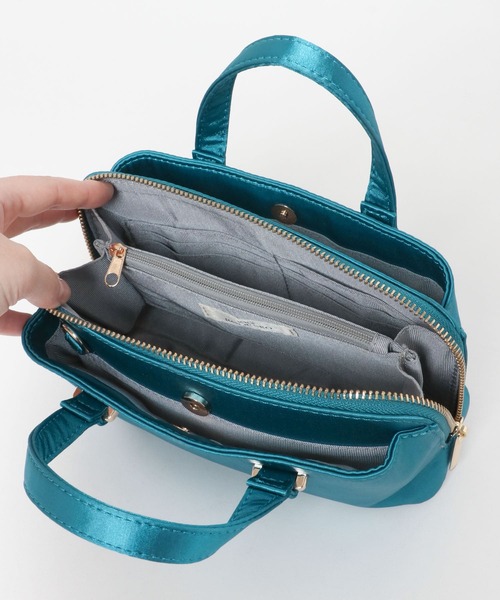 RODE SKO(ロデスコ)の「サテンお財布ミニショルダーバッグ(ショルダーバッグ・レディース・ブルー/ブラック・ONE)」の21枚目の写真