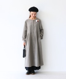 sanpo kuschel（サンポクシェル）の「ほっこりコーデュロイワンピースロング丈（ワンピース）」