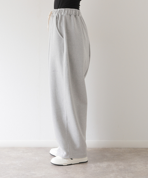 セール】【ANGLAN / アングラン】Valley Tuck Sweat Balloon Pants
