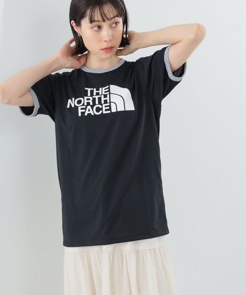 ノースフェイス 半袖Tシャツ ロゴ ホワイト　リンガーTシャツ  白 THE NORTH FACE（ザノースフェイス）の「THE NORTH FACE ⁄ リンガー T