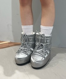 MOON BOOT（ムーンブーツ）の「MOON BOOT/ムーンブーツ/ICON ローグランス シルバー サテン ブーツ/14093500002（ブーツ）」