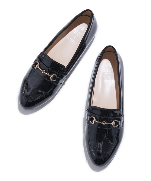 ROPE' PICNIC（ロペピクニック）の「ROPE' PICNIC PASSAGE byHARUTA/エナメルビット付フラットローファー（ローファー・レディース・ブルー系その他/ブラウン系その他3/キナリ/ブラック・22.5cm/23.0cm/23.5cm/24.0cm/24.5cm/25.0cm）」の5枚目の写真