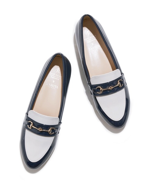 ROPE' PICNIC（ロペピクニック）の「ROPE' PICNIC PASSAGE byHARUTA/エナメルビット付フラットローファー（ローファー・レディース・ブルー系その他/ブラウン系その他3/キナリ/ブラック・22.5cm/23.0cm/23.5cm/24.0cm/24.5cm/25.0cm）」の8枚目の写真