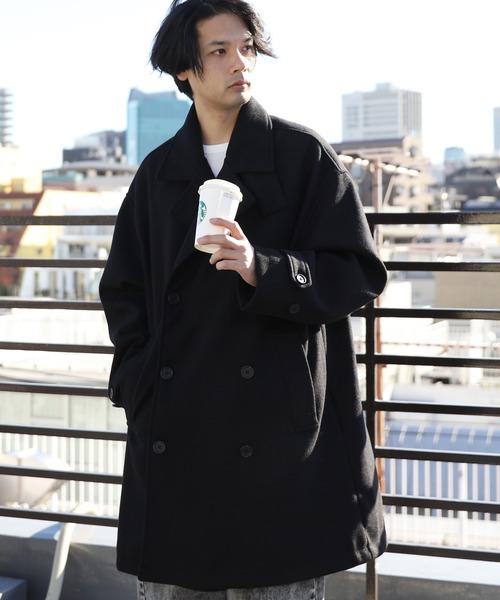 ８(eight)（エイト）の「ウールライク ハーフトレンチコート（トレンチコート・メンズ・グレー/ブラック/グレイッシュベージュ/ブラウン・MEDIUM/LARGE）」の8枚目の写真