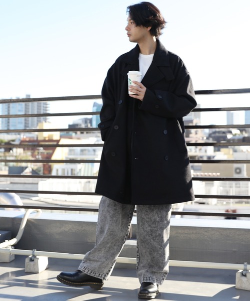 ８(eight)（エイト）の「ウールライク ハーフトレンチコート（トレンチコート・メンズ・グレー/ブラック/グレイッシュベージュ/ブラウン・MEDIUM/LARGE）」の14枚目の写真