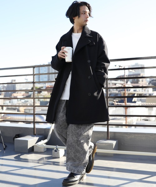 ８(eight)（エイト）の「ウールライク ハーフトレンチコート（トレンチコート・メンズ・グレー/ブラック/グレイッシュベージュ/ブラウン・MEDIUM/LARGE）」の16枚目の写真