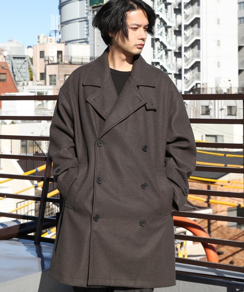 ８(eight)（エイト）の「ウールライク ハーフトレンチコート（トレンチコート・メンズ・グレー/ブラック/グレイッシュベージュ/ブラウン・MEDIUM/LARGE）」の17枚目の写真