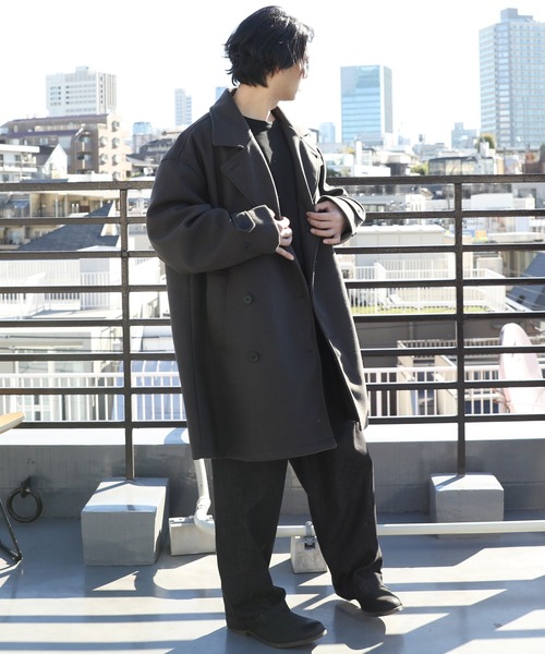 ８(eight)（エイト）の「ウールライク ハーフトレンチコート（トレンチコート・メンズ・グレー/ブラック/グレイッシュベージュ/ブラウン・MEDIUM/LARGE）」の19枚目の写真