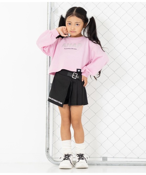 ANAP kids（アナップキッズ）の「ラインストーンANAPロゴ裏毛スウェットトレーナー（スウェット・キッズ・ピンク/ブラック/ホワイト・120cm/130cm/110cm）」の7枚目の写真