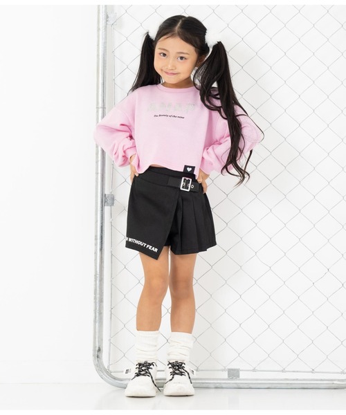 ANAP kids（アナップキッズ）の「ラインストーンANAPロゴ裏毛スウェットトレーナー（スウェット・キッズ・ピンク/ブラック/ホワイト・120cm/130cm/110cm）」の9枚目の写真