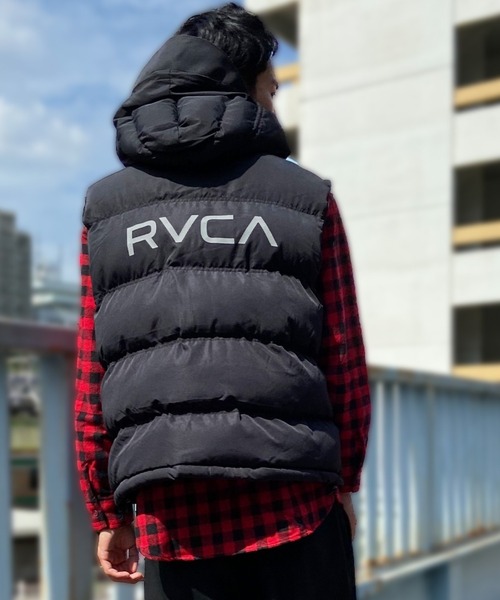 RVCA 黒 ダウンベスト RVCA ルーカ 中綿ベスト メンズ ダウンベスト 秋冬 防寒