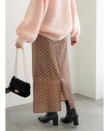 Te chichi | フロッキードットシアータイトスカート(スカート)