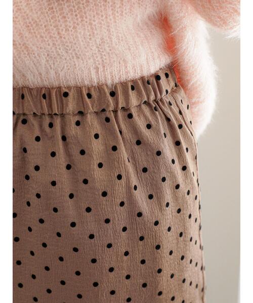 Te chichi（テチチ）の「フロッキードットシアータイトスカート（スカート・レディース・ブラック/ベージュ・F）」の11枚目の写真
