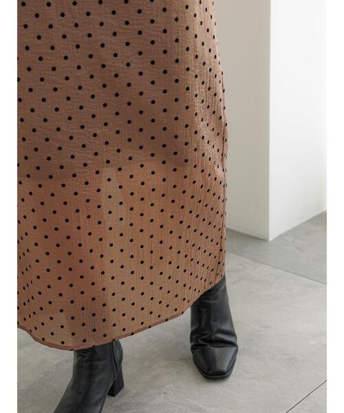Te chichi（テチチ）の「フロッキードットシアータイトスカート（スカート・レディース・ブラック/ベージュ・F）」の13枚目の写真