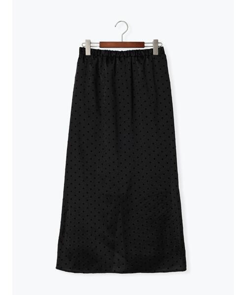 Te chichi（テチチ）の「フロッキードットシアータイトスカート（スカート・レディース・ブラック/ベージュ・F）」の14枚目の写真