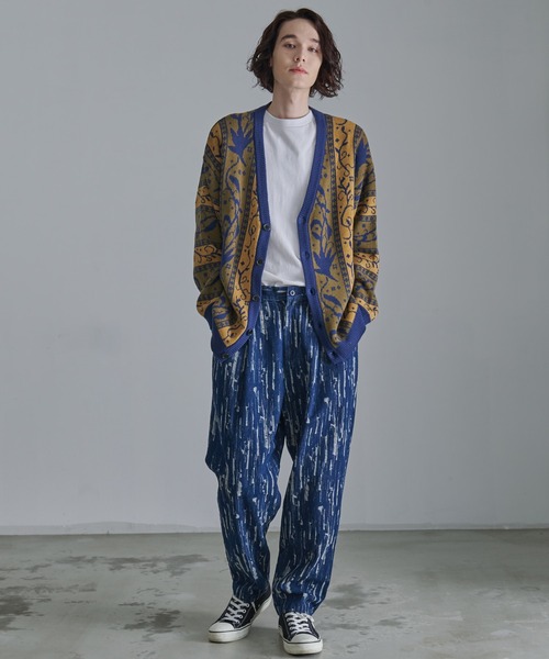 Revo.（レボ）の「Revo.　アンティークリーフパターン CA カーディガン（カーディガン/ボレロ・メンズ・ネイビー/カーキ/ブラック・L/M）」の18枚目の写真